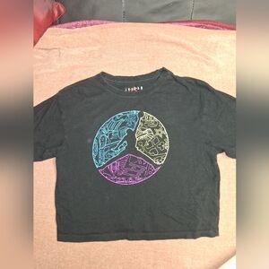Jordan Kids Black Tee with Blue and Purple Graphic